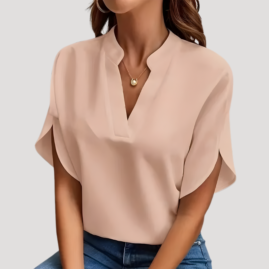 Elegant Women's Fluid V-Neck Top