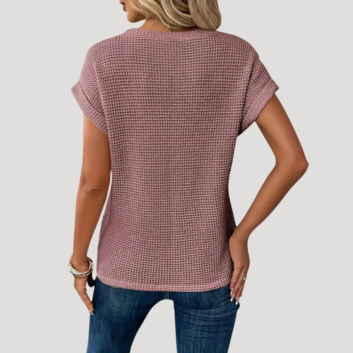 Women's Casual Round Neck Short Sleeve Blouse
