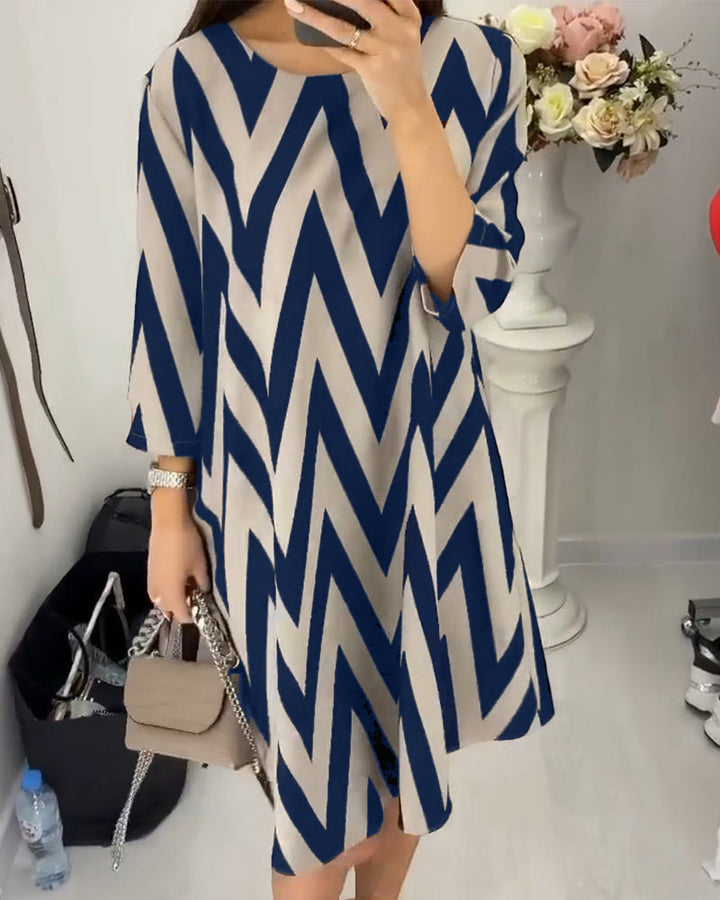 Lovenza Zigzag Midi Dress - Elena Harper
