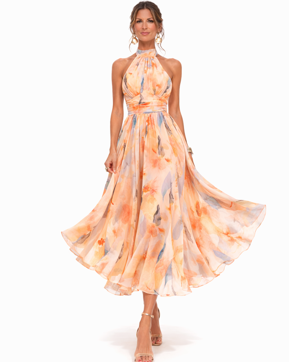 Aurora Halter Neck Dress - Elena Harper
