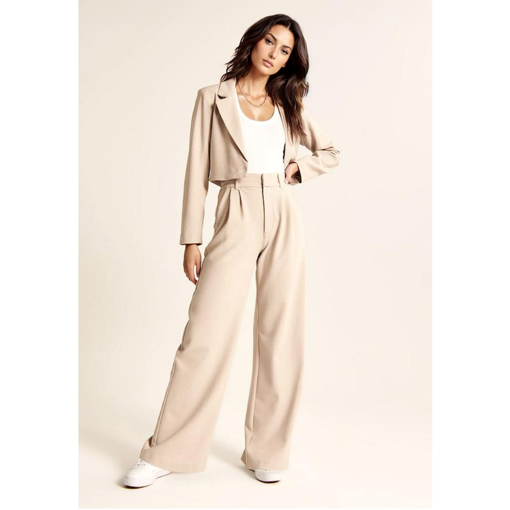 MERILYN - TAPERED WIDE LEG TROUSERS