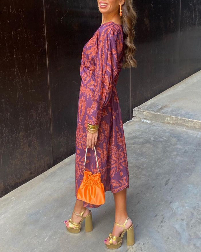 Camille Golden Glance Twist Dress - Elena Harper