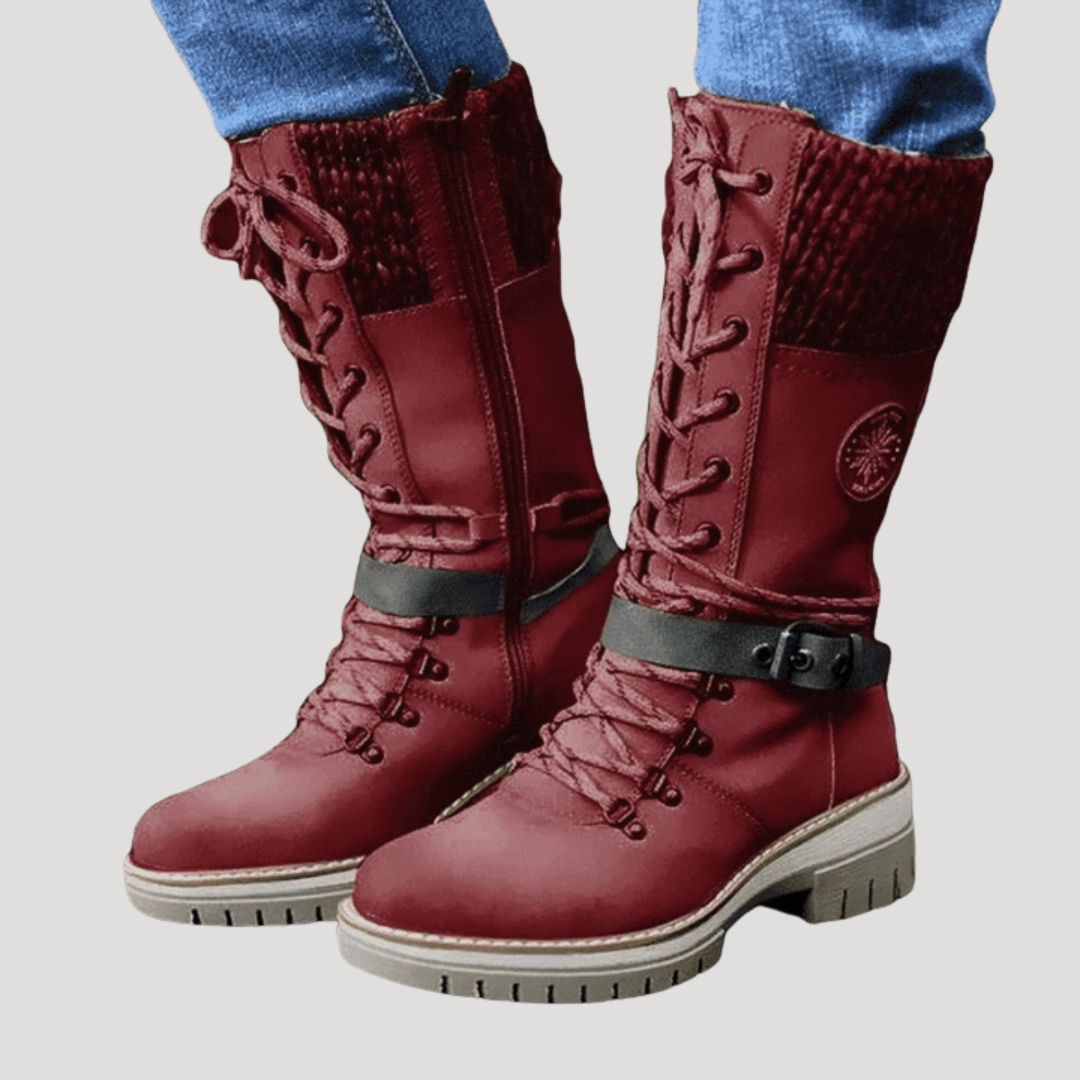 Women's Mid-Calf Winter Lace-Up Boots