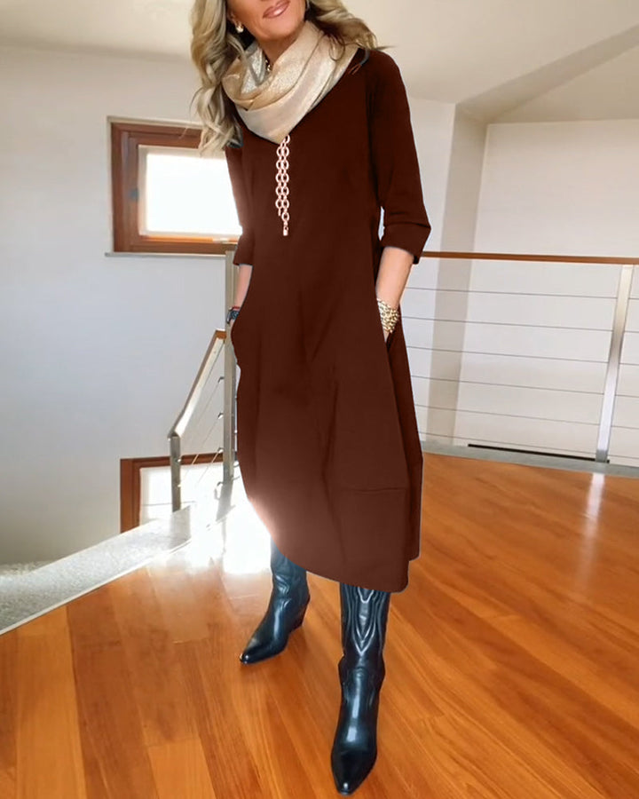 Sophia Elegant Dress With Handmade Details - Elena Harper