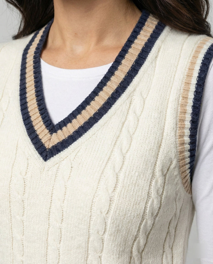 Sleeveless Sweater by Old Money Mavelle, view 3 - Elena Harper