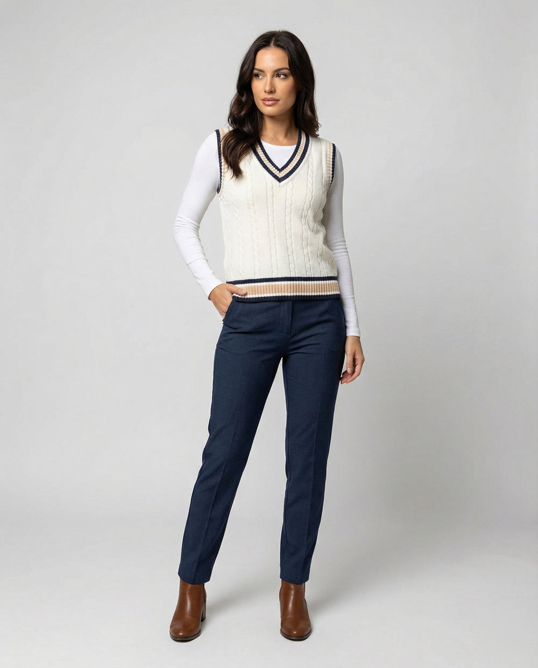 Sleeveless Sweater by Old Money Mavelle, view 2 - Elena Harper