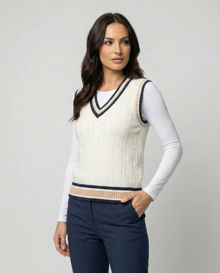 Sleeveless Sweater by Old Money Mavelle - Elena Harper