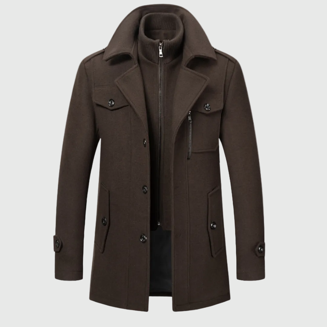 Angelo Elegant Warm Men's Coat, view 4 - Elena Harper