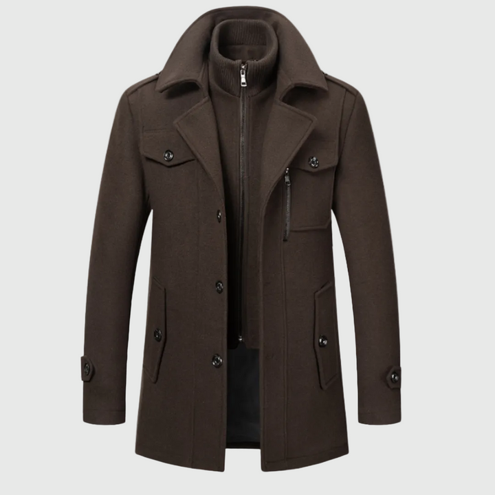 Angelo Elegant Warm Men's Coat, view 4 - Elena Harper