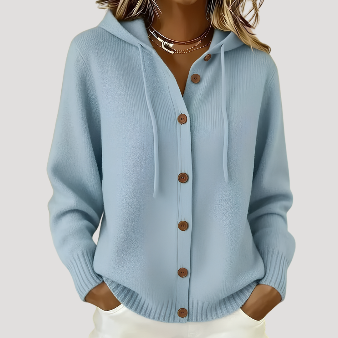 Casual Women's Knit Hoodie Cardigan