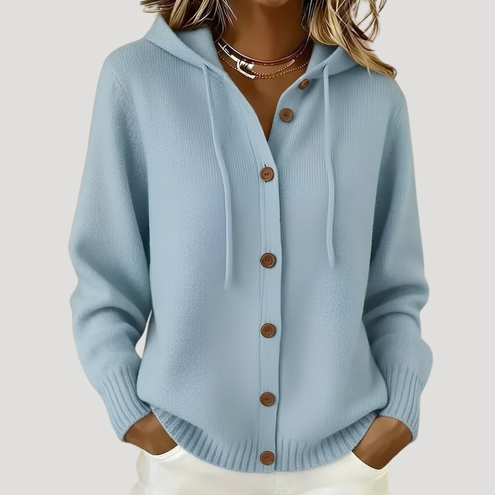 Casual Women's Knit Hoodie Cardigan