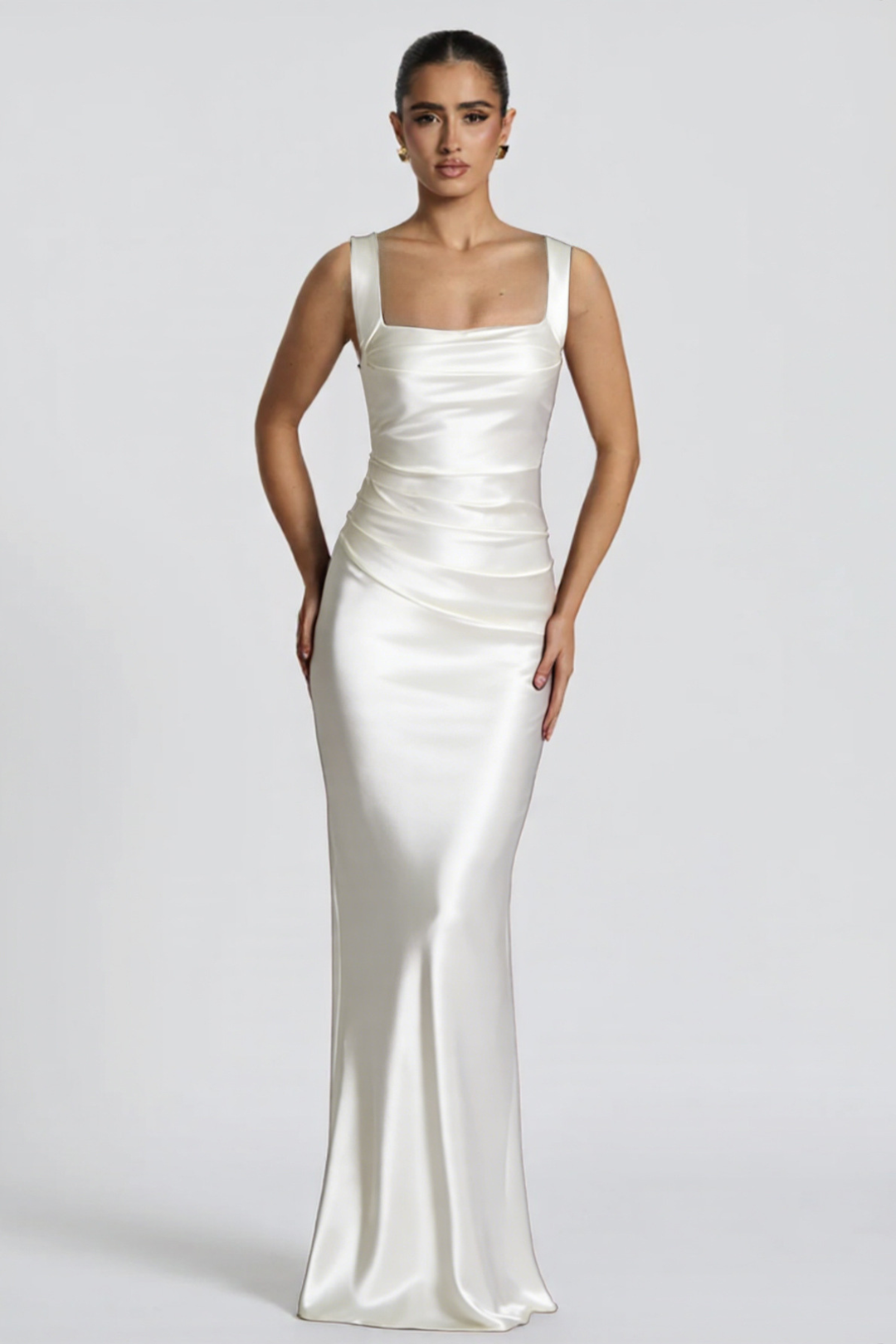 Draped Maxi Dress Evening Gala Occasion Outfit