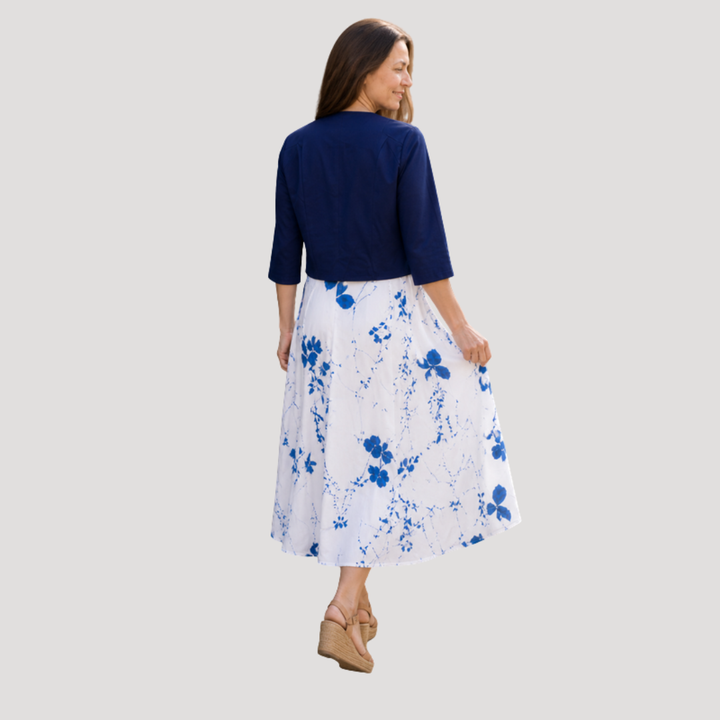 Women's Autumn Outfit | Crop Top and Dress