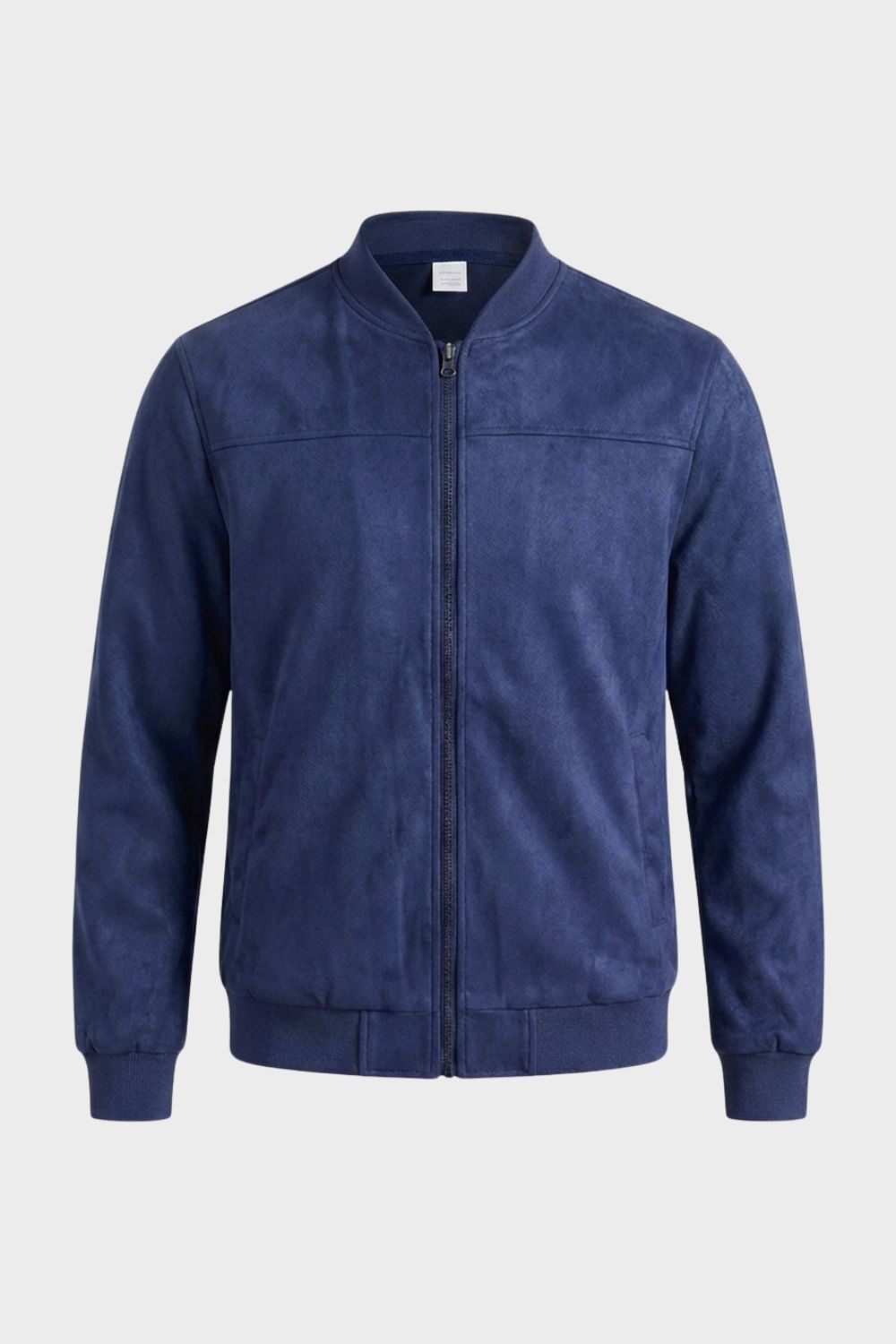 Men's Jacket with Zipper and Stand-Up Collar
