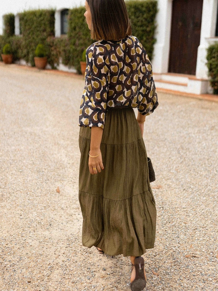 Floral Shirt & Skirt Set