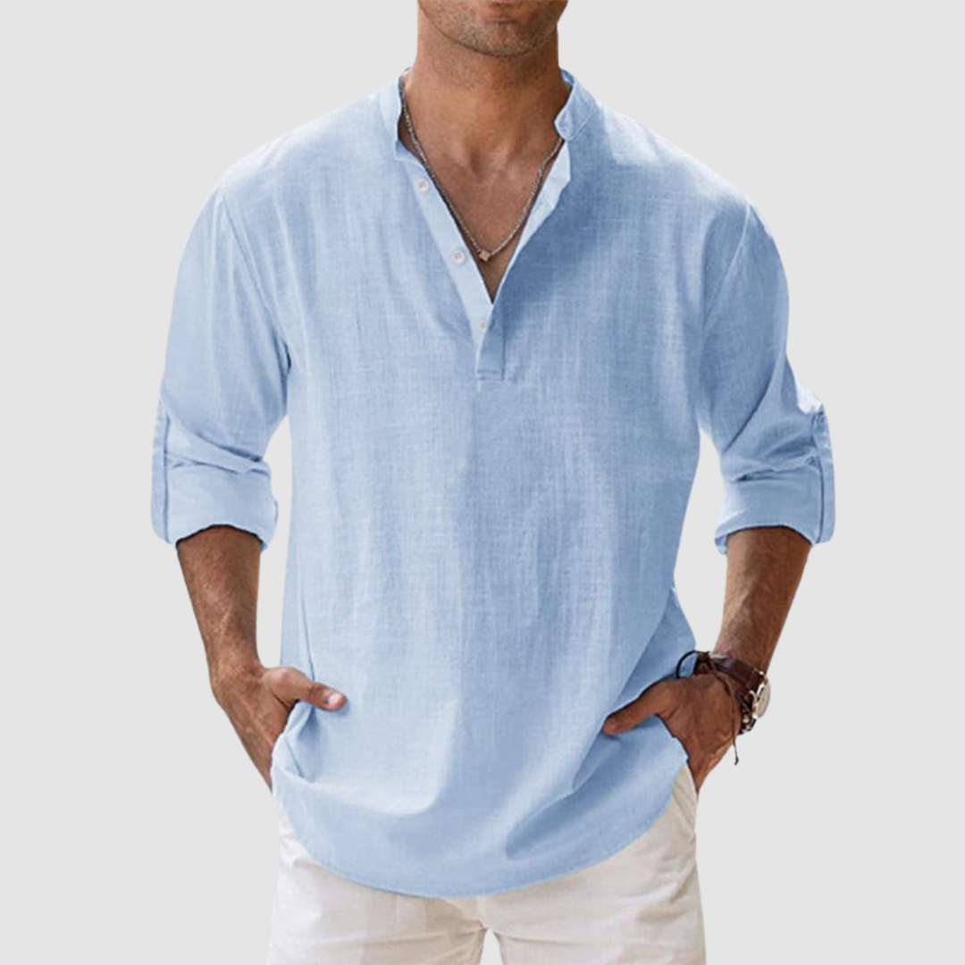 Lewis Breathable Linen Shirt - Elena Harper