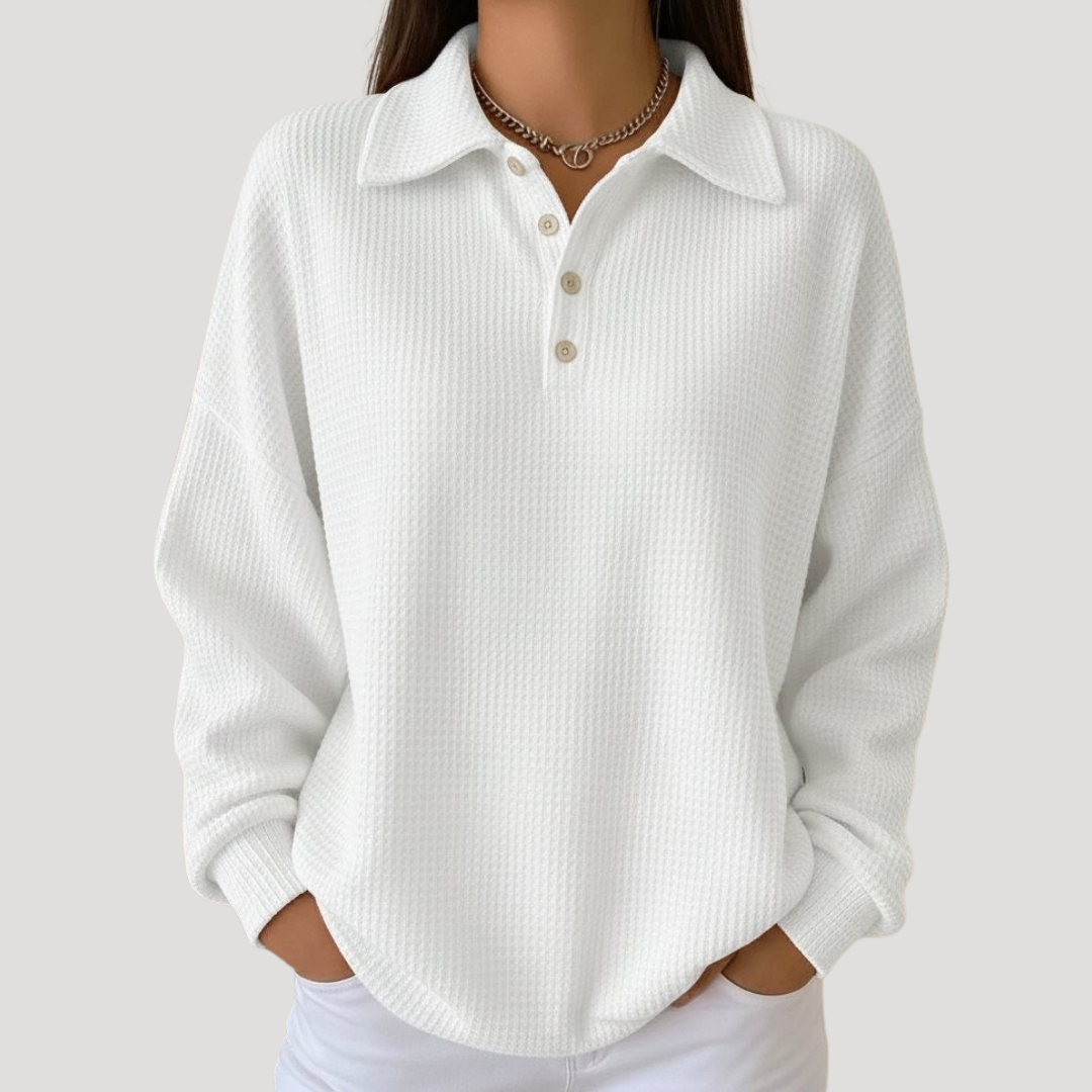 Women's Casual Polo Collar Sweater