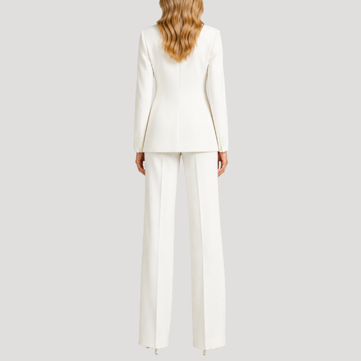 Chic Women's Tailored Pantsuit with Single Button