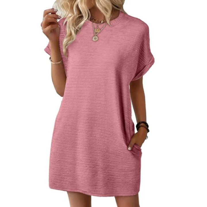Sophia Laid-back Chic T-shirt Dress - Elena Harper