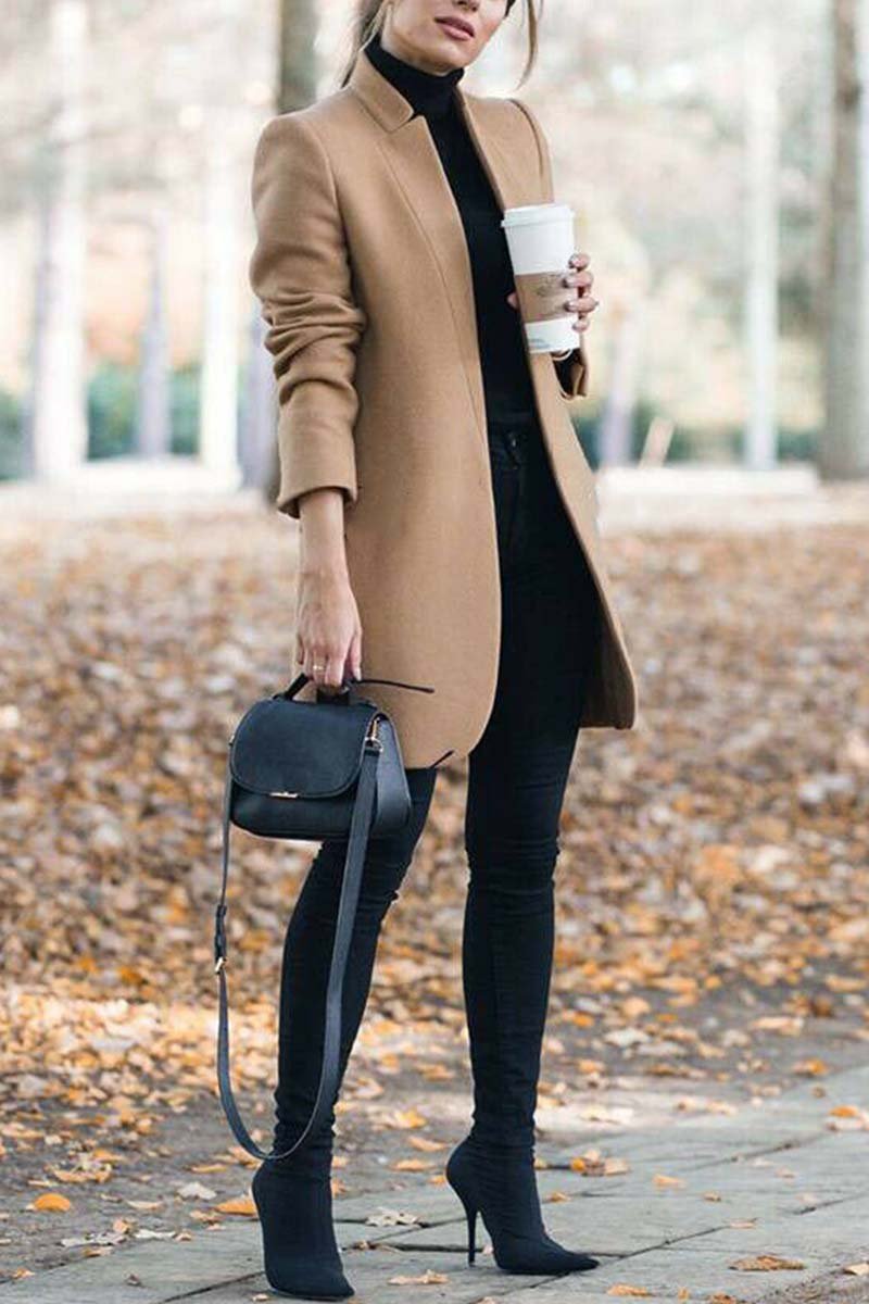 Eugenia | Collarless Open Front Coat with Shawl Shaping for Women