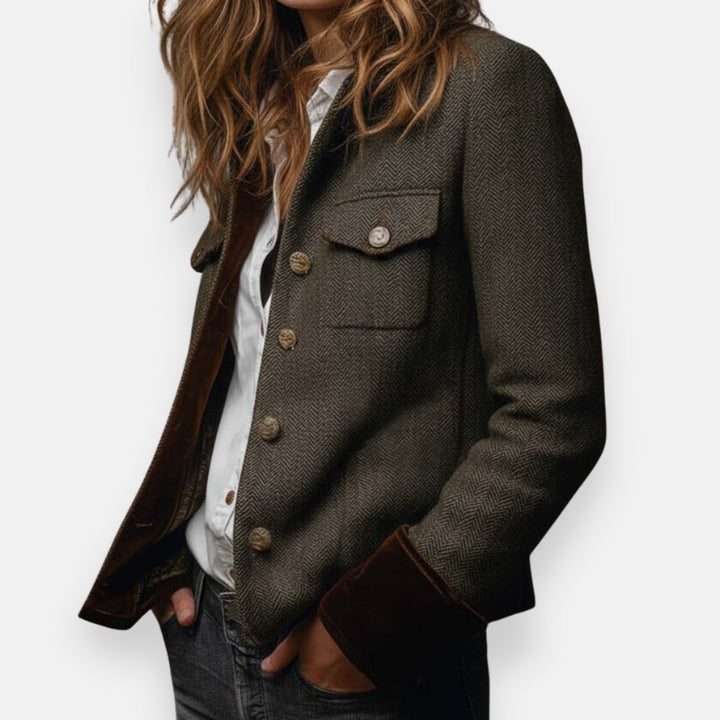 LUCY | HERRINGBONE TWEED JACKET