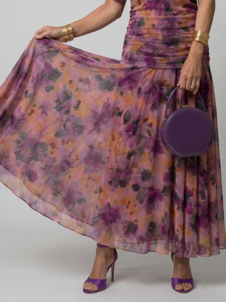 Calen Off Shoulder Flow Midi Dress - Elena Harper