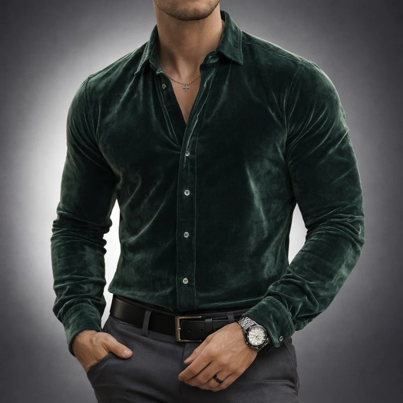 ELENA HARPER™  |  VELVET SHIRT FOR MEN