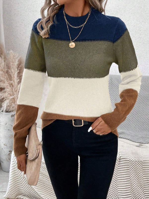 Zoey | Colorblock Knit Sweater