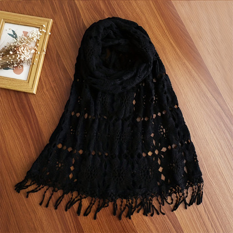 Casual Flower Hollow Scarf
