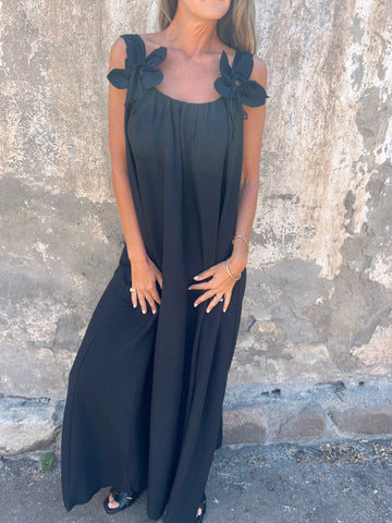 Floral Dress with U-Neck Timeless Elegance - Elena Harper
