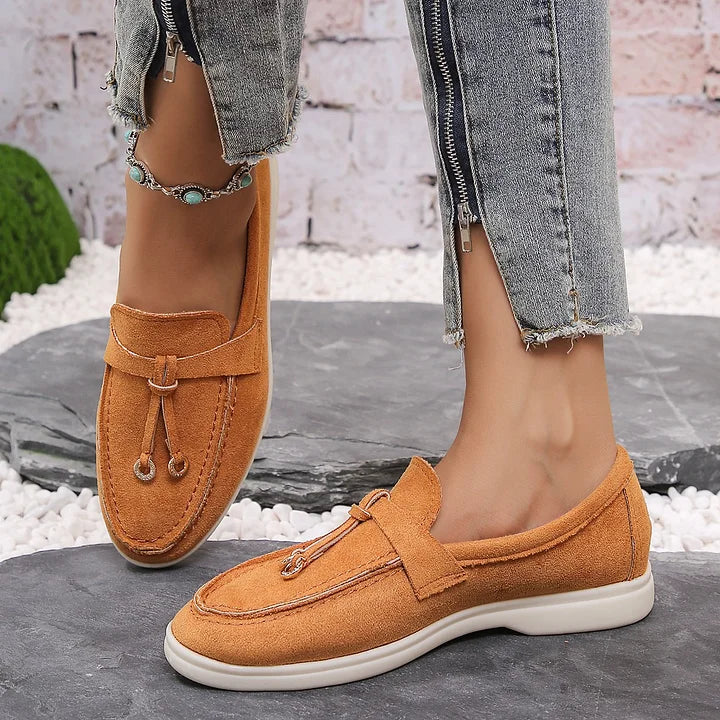 Yany | Women's Suede Loafers with Knotted Tassel