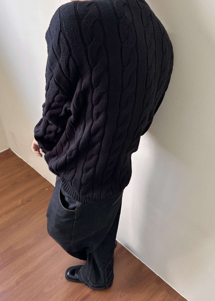 Andy | Men's Quarter-Zip Cable Knit Sweater
