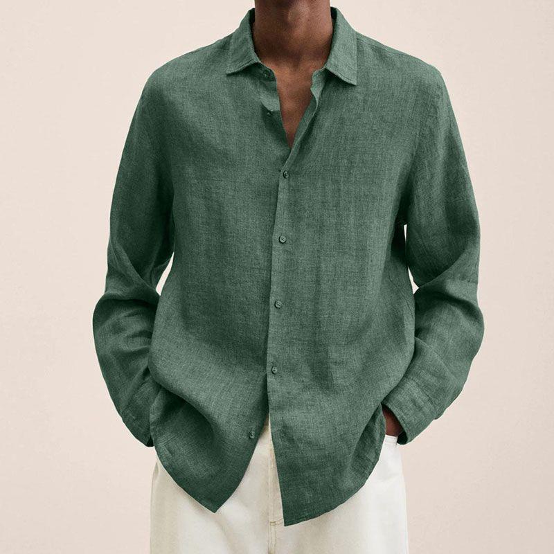 ELENA HARPER™  |  LINEN BUTTON-UP SHIRT FOR MEN