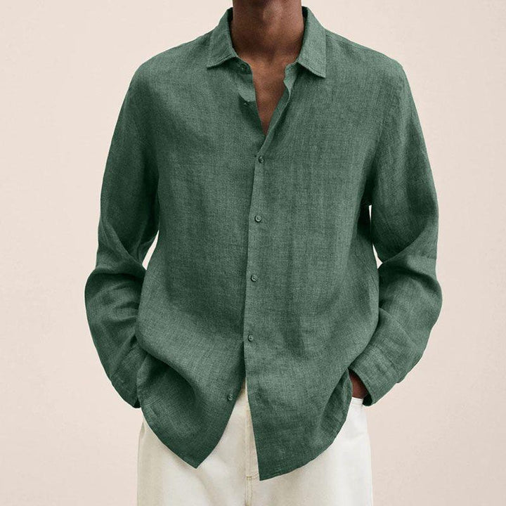 ELENA HARPER™  |  LINEN BUTTON-UP SHIRT FOR MEN