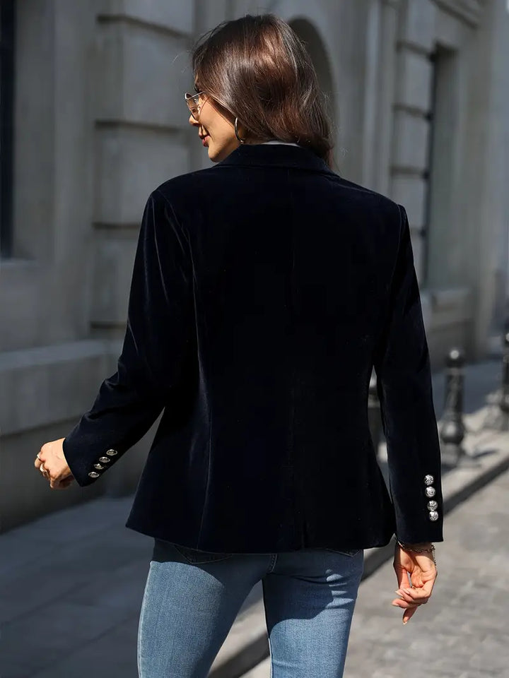 Blazer in Customization with Gold Buttons for Women, view 6 - Elena Harper