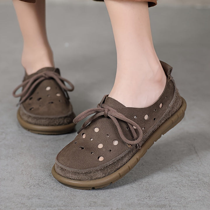 Tamsin Casual Non-Slip Leather Slippers, view 6 - Elena Harper