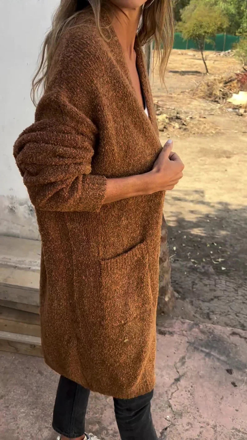 Helena Cozy Knit Coat - Elena Harper