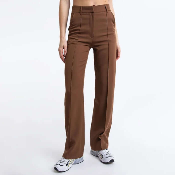 Elegant High-Waisted Straight-Leg Trousers