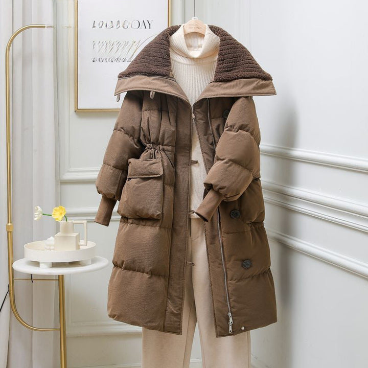 Long Quilted Coat for Women Amandine, view 8 - Elena Harper