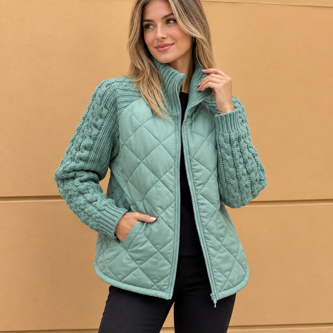 Nienke™ | Warm Padded Jacket with Knitted Sleeves