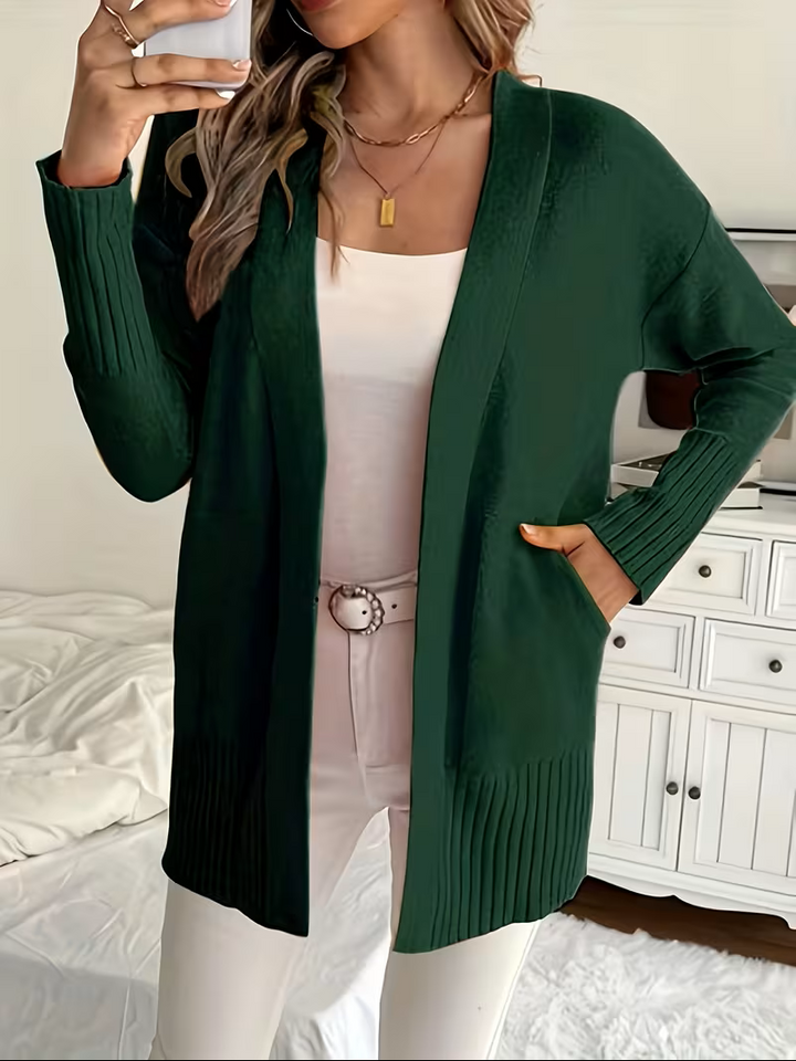 Caroline - Elegant Oversized Long Open Cardigan