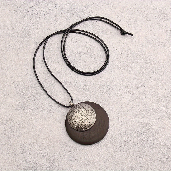 Bohemian Retro Style Spiral Medallion Pendant Long Necklace - Elena Harper