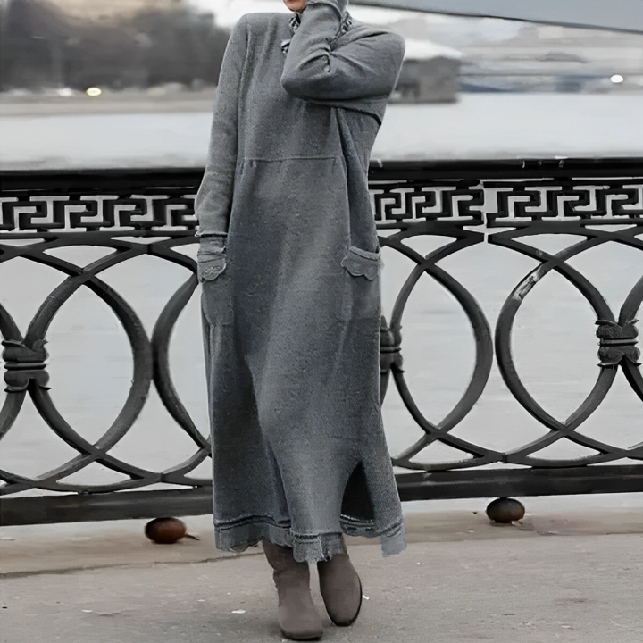 Greta Comfortable Winter Dress - Elena Harper