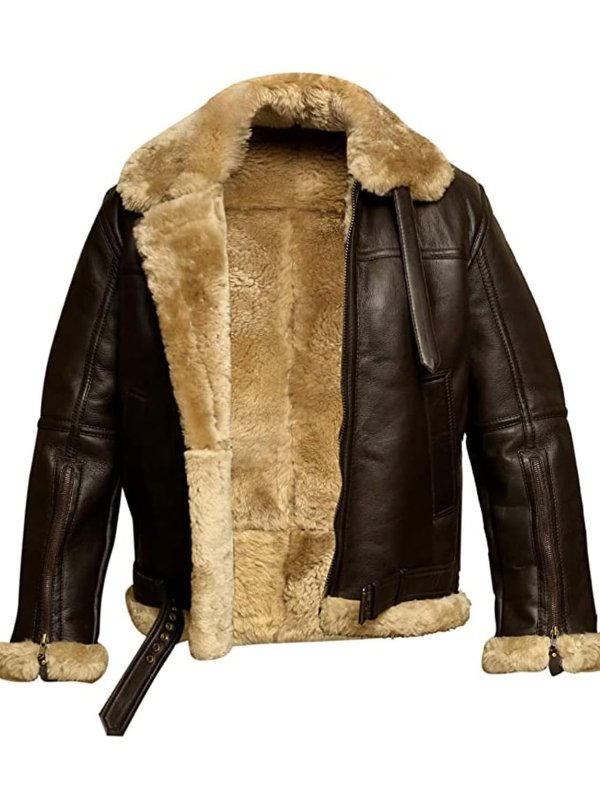 Adrian Shearling Aviator Jacket - Elena Harper