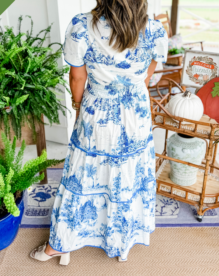Eliza Classic Toile Maxi - Elena Harper