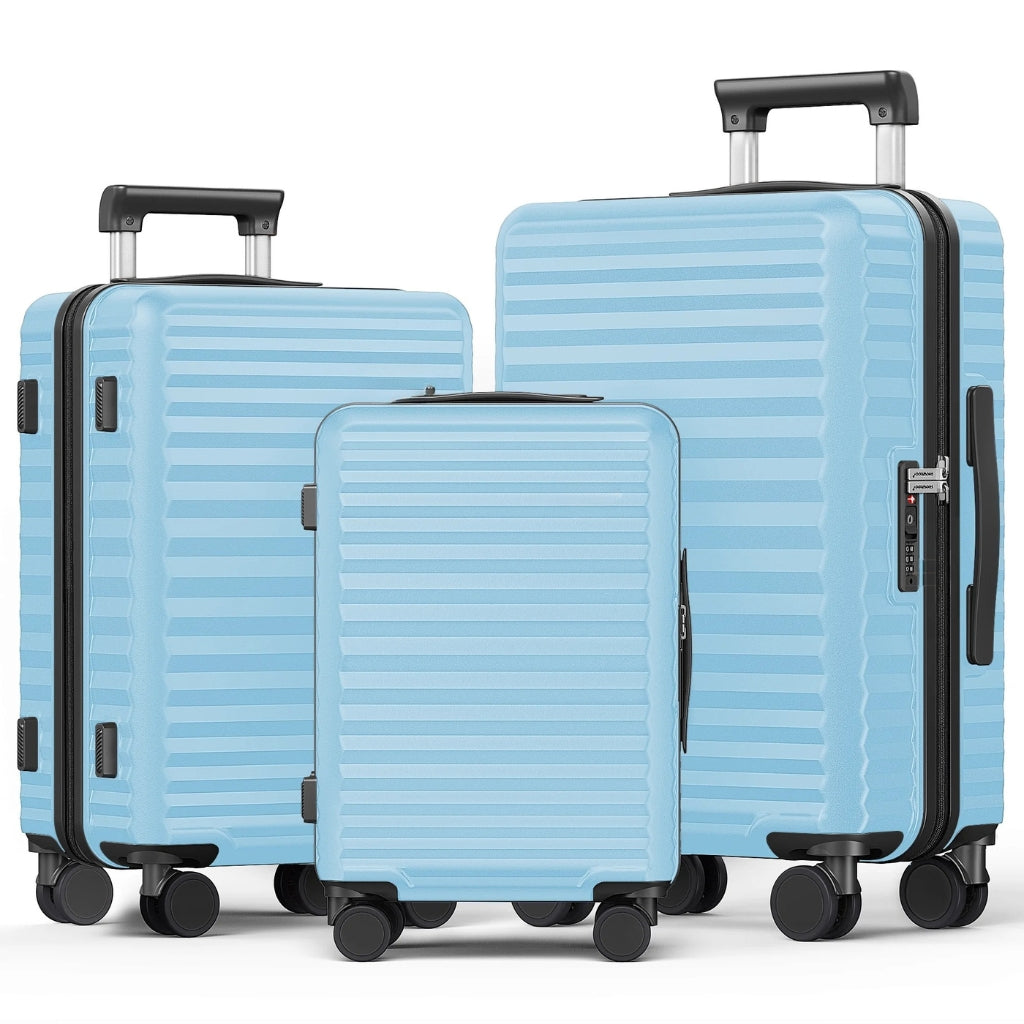 Unisex Hard Shell Luggage Set – 3 Piece Travel Suitcases