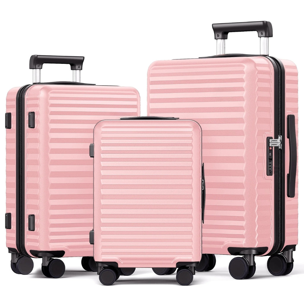 Unisex Hard Shell Luggage Set – 3 Piece Travel Suitcases