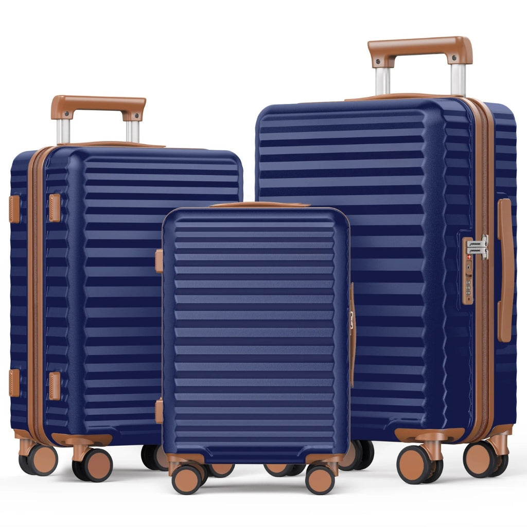 Unisex Hard Shell Luggage Set – 3 Piece Travel Suitcases