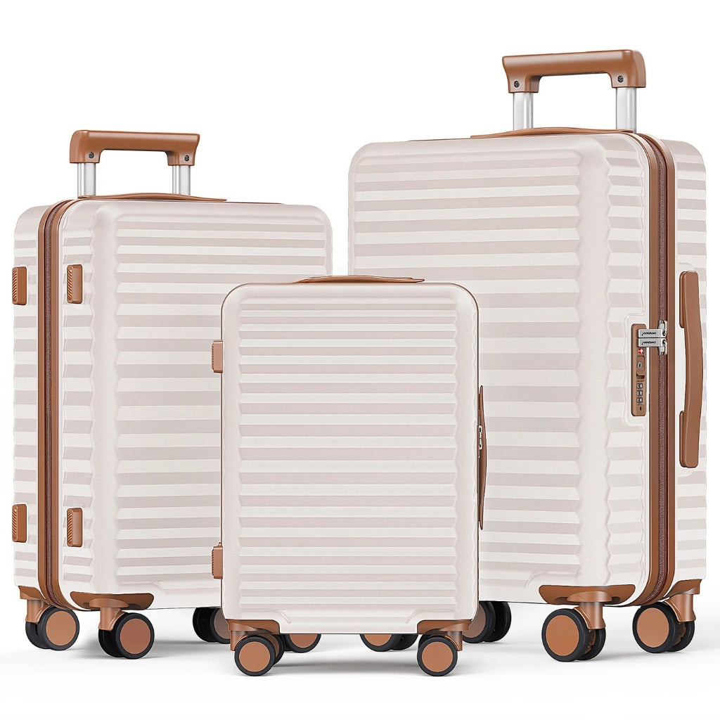 Unisex Hard Shell Luggage Set – 3 Piece Travel Suitcases