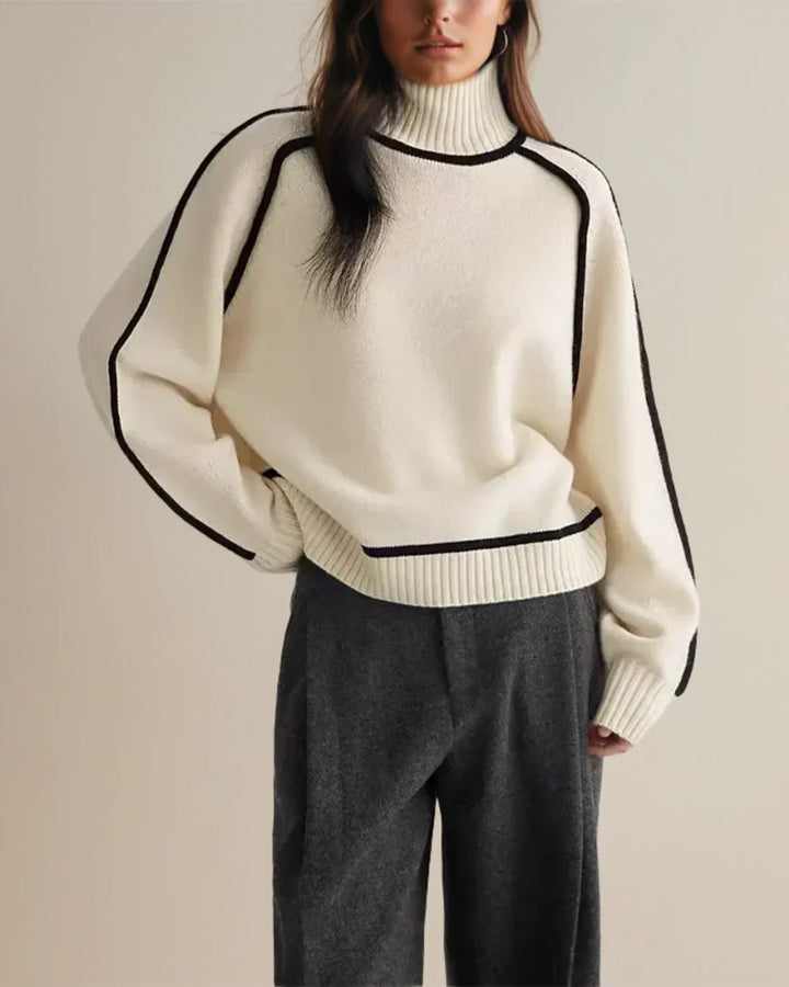 Karina Elegant Turtleneck Sweater, view 9 - Elena Harper